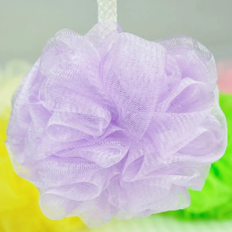 Body Wash Bath Balls Large Bath Sponge Candy Color Flowers Mesh Nylon Washing Body Cleaning Wisp Tools Accessories 15g bath sponge