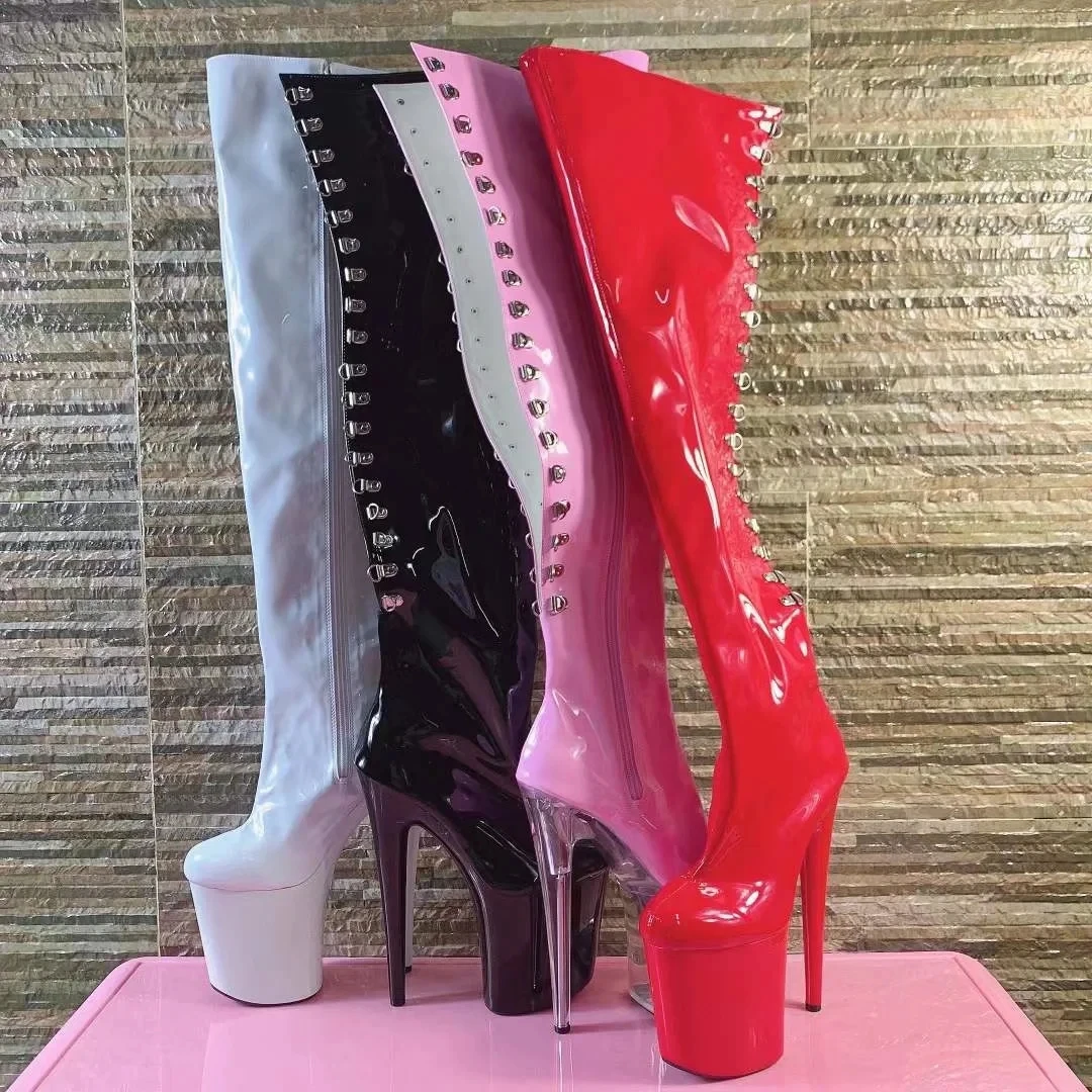 Stivali Alti Alla Coscia Donna - Tacchi 18cm - Punta A Lancia - Sexy E Eleganti - Foto 12