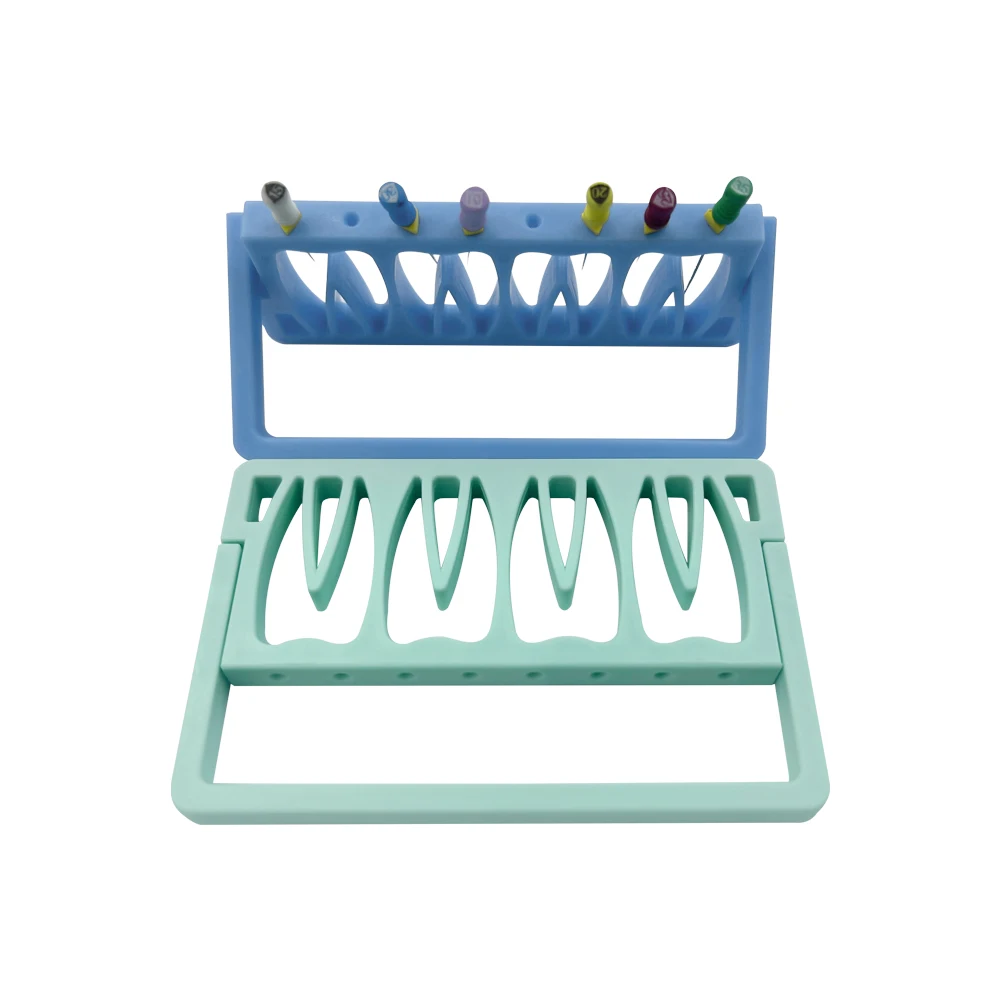 Endo Files Holder 8 Holes Dental Endodontic Files Drill Stand Root Canal File Block Stand Storage Rack Endo Tray Organizer Box Storage Box