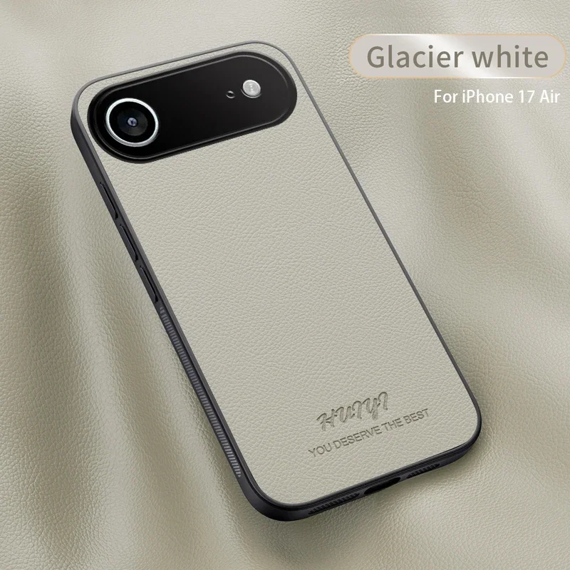 Leather Matte Soft Frame Case for Iphone 17.