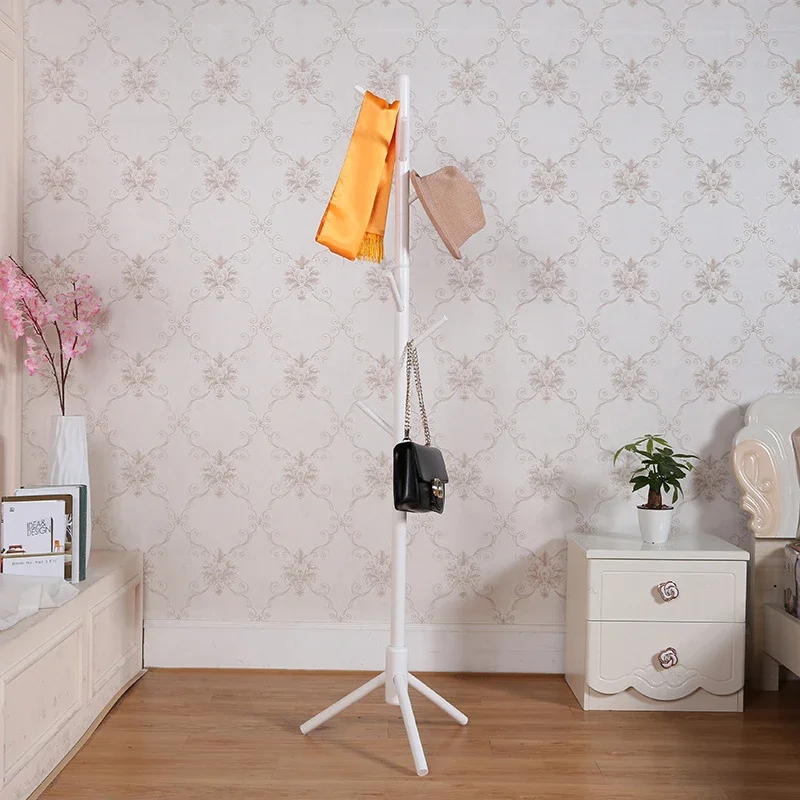 Wood Tree Coat Rack Floor Hanging Clothes Rack Clothes Bedroom Hat Stand Home Furniture Drying With 8 Hooks
