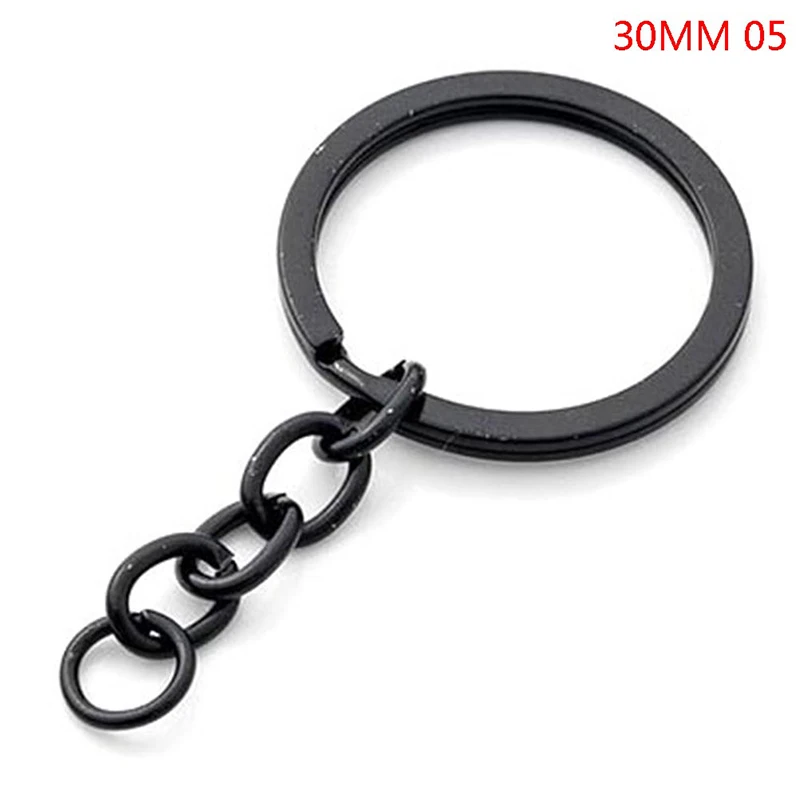 10Pcs/lot Black 25mm 30mm Keyring Lobster Chain Key Chain DIY Bag Keychain  Jewelry Making Accessories