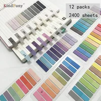 2400Pcs Stationery Index Tabs Self Adhesive Page Markers Transparent Waterproof Sticky Notes Classify Files Flags Posted It 1