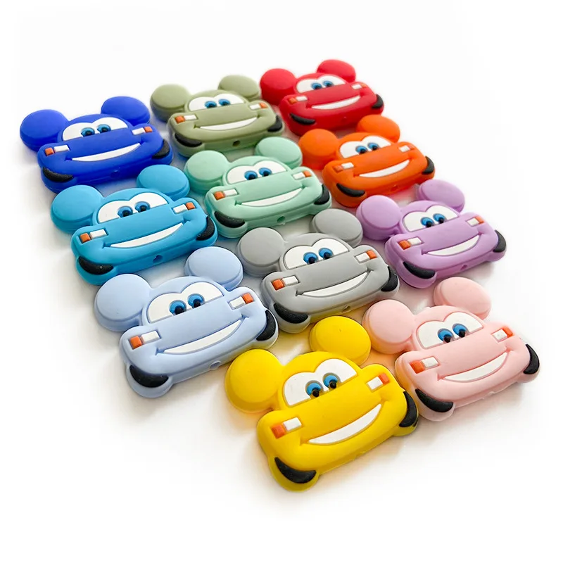 20pcs Baby Cartoon Silicone Beads Bulk BPA Free Food Grade Care