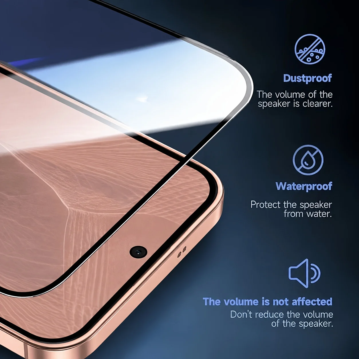 2-Pack Tempered Glass Screen Protector with Fingerprint Unlock