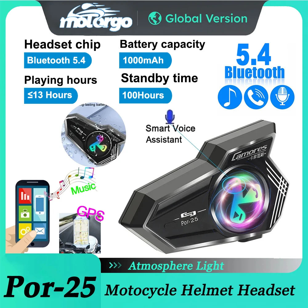 Por-25 Motorcycle Bluetooth Headset Wireless