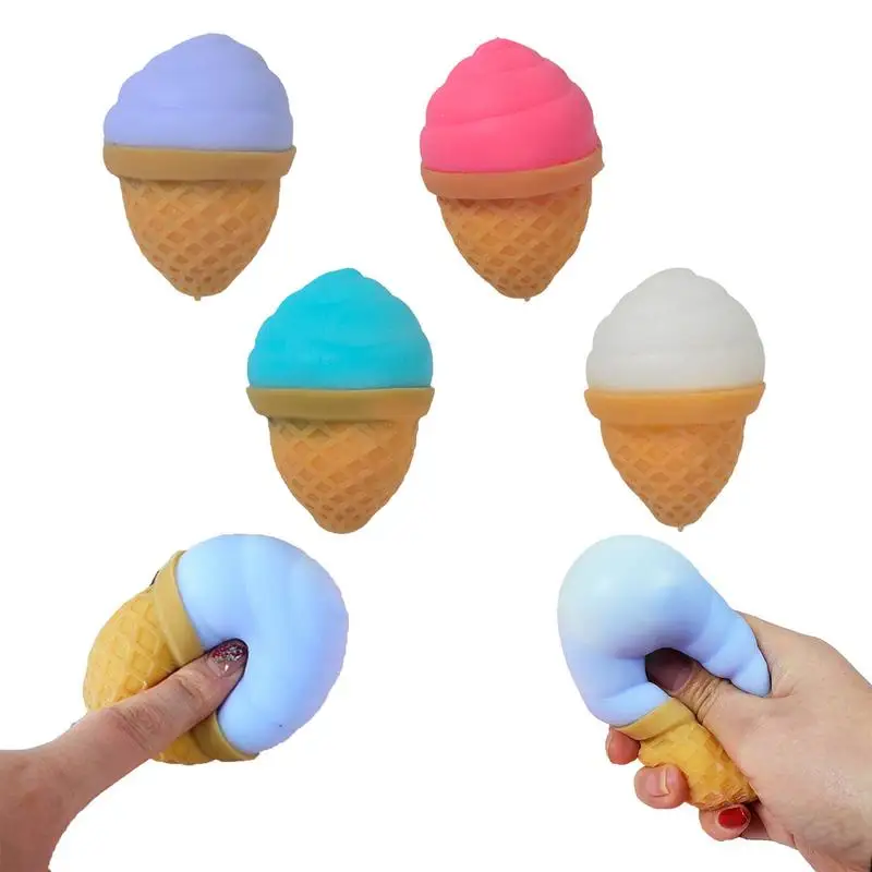 

Soft Anti Stress Ball Ice Cream Fidgets Toys Squeeze Pressure Relief Relax Novelty Valentine's Day Gifts Kids Gag Office Vent To