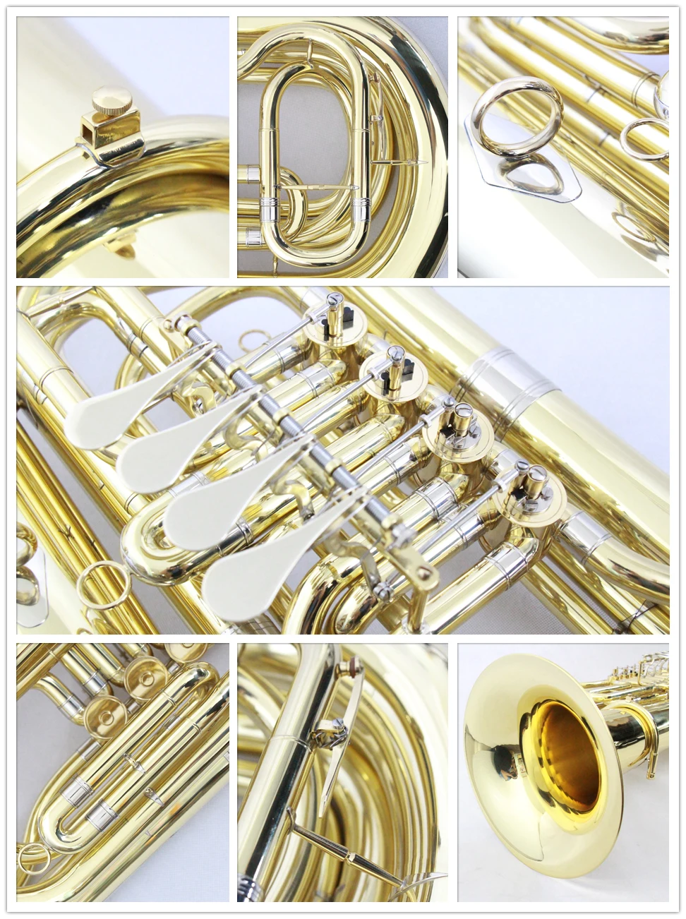 Professional tuba Brass Body Gold Lacquer tuba musical instruments factory direct sale tuba instrument