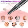 35000RPM Manicure Machine Electric Nail Drill Portable Nail Lathe Electric Manicure Cutter Set Nail Gel Polisher Salon Equipment 3