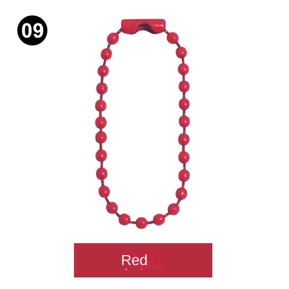 50/100PCS Colorful 10cm Ball Bead Chains Metal DIY Key Chain Jewelry Making Handmade Label Hand Tag Connector Key
