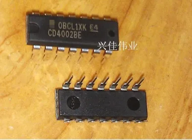 

10 шт. новый оригинальный аутентичный CD4002BE CD4002 DIP14 двойной 4-вход или ворота TI