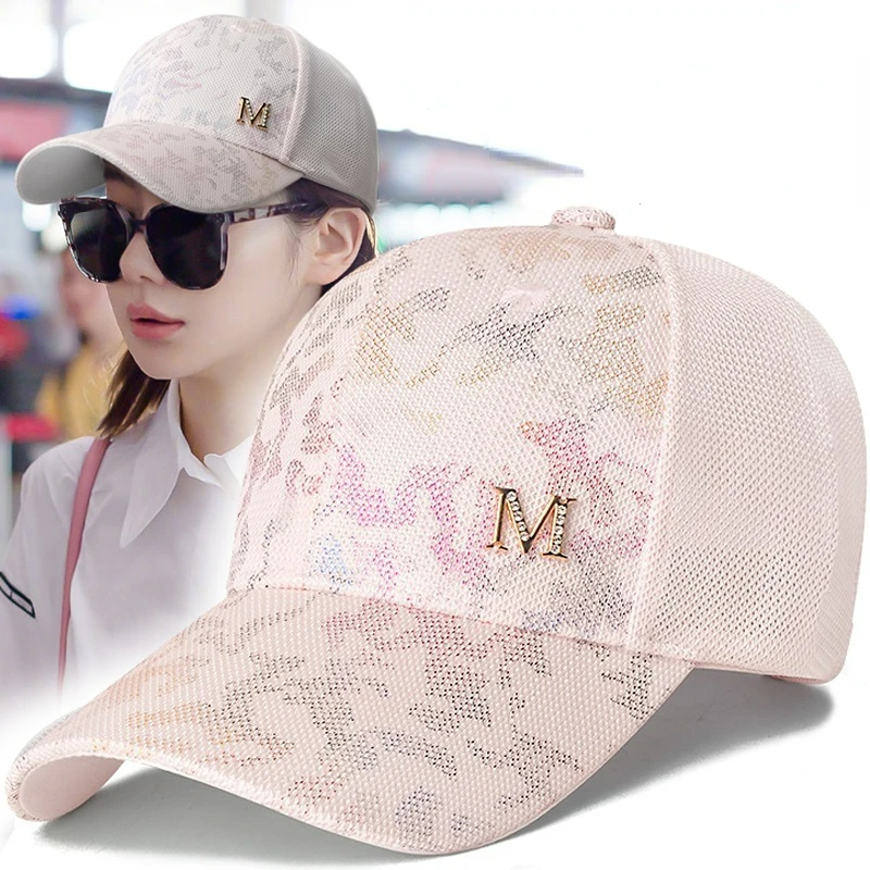 

Women's Sun Hat Ladies Baseball Cap Female for Girl 2022 Summer Breathable Snapback Luxury Fashion Brand Sports Trucker Hat