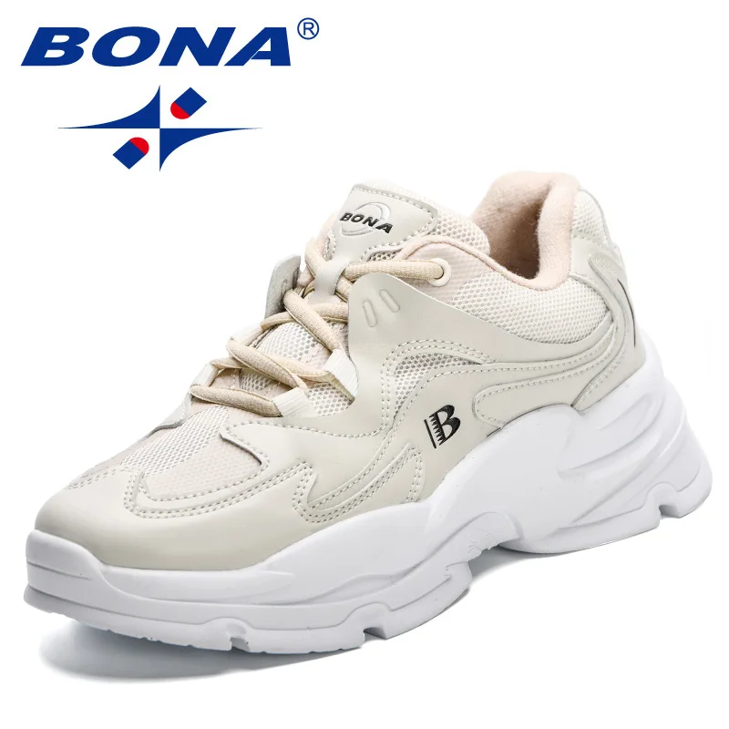 

BONA 2023 New Designers Comfortable Casual Shoes Women Trend Lightweight Walking Shoes for Ladies Sneakers Breathable Anti slip