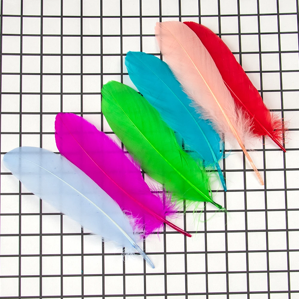 Plumes D'oie Naturelles Plumes 15-20 Cm Coloré 10/50/100pcs Plume