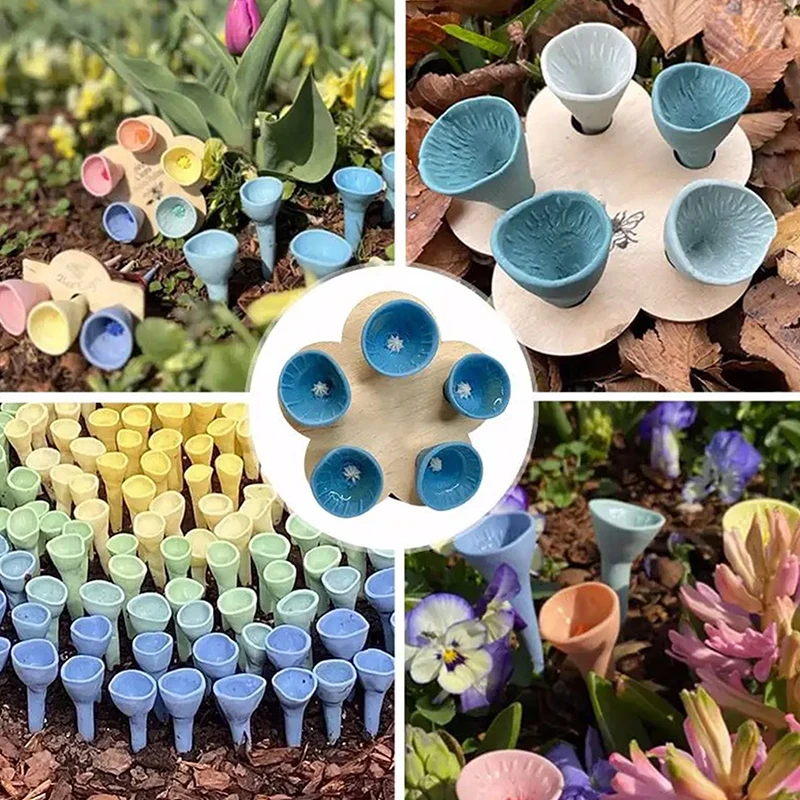 

Чашка для питья в виде пчелы, питьевая кружка из смолы для пяти цветов, простое использование, для сада, балкона, цветная чашка для питья в виде пчелы