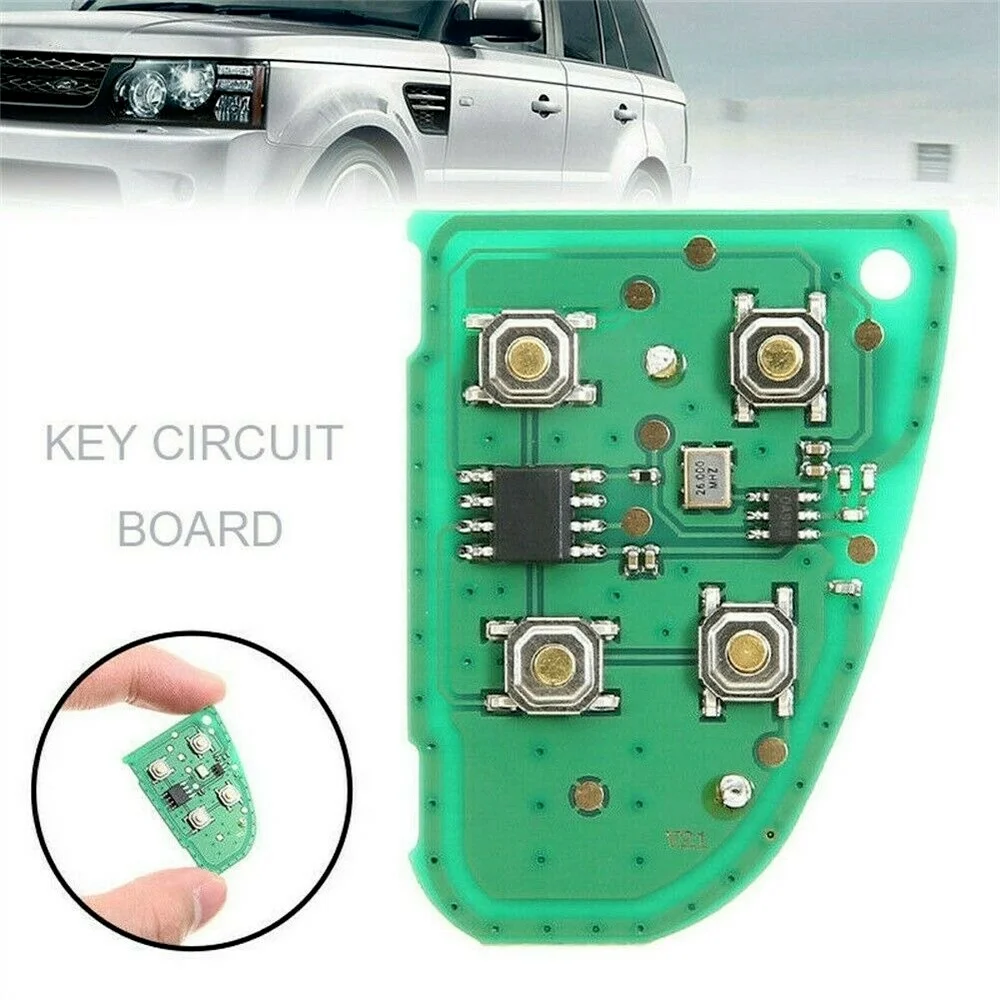

433-MHz-Key Circuit Board For Jaguar X Type XJ XJR 4-Button Flip Remote Fob
