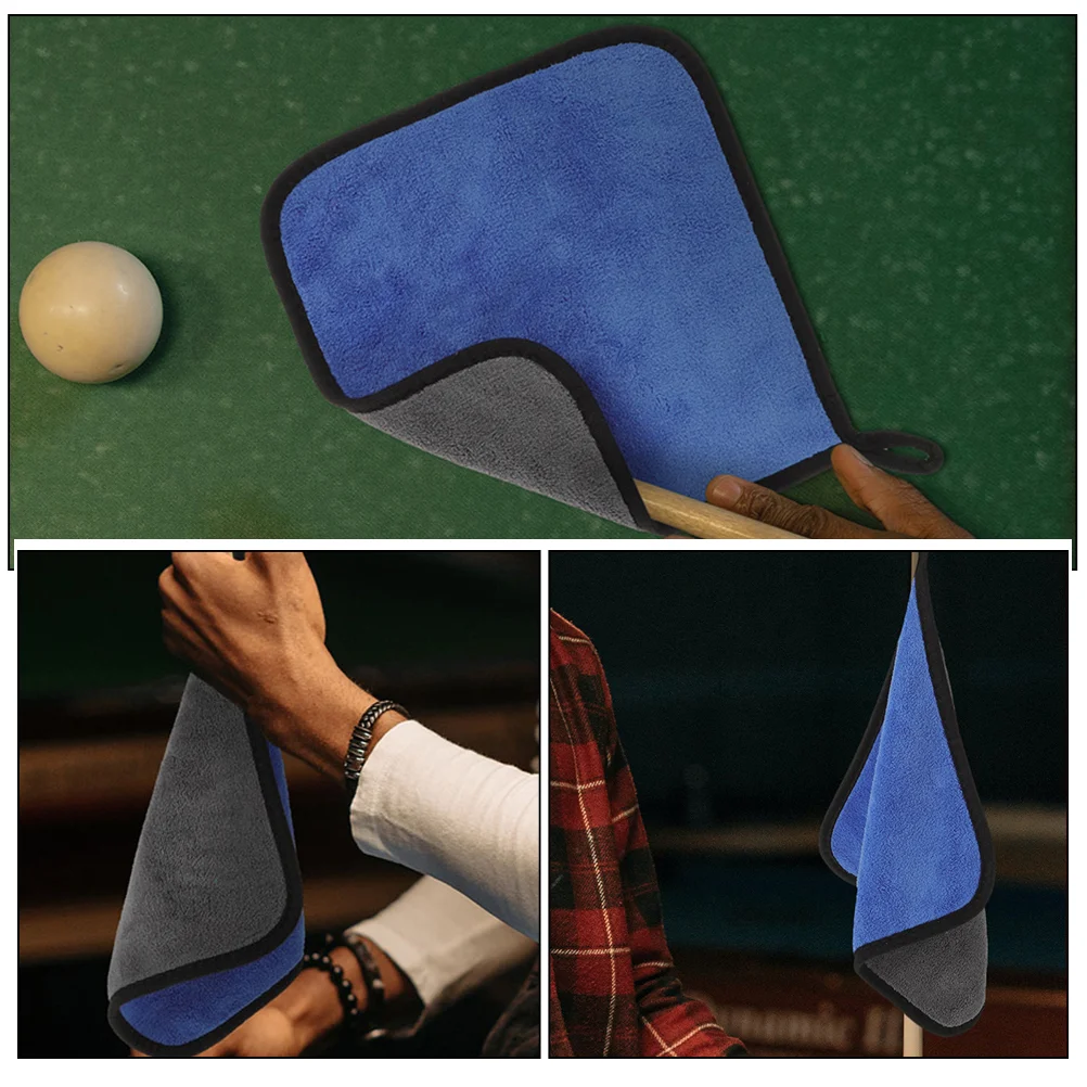 Billiard Cleaning Supplies 5 Pcs Billiard Cue Cleaner Snooker Cleaning Cloth Pole Billiards Slicker Washcloths
