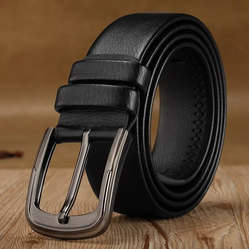 Needle Buckle Men PU Leather Belt Korean Version Business Casual Waist Cover Youth Minimalist Designer Versatile Daily Work Belt