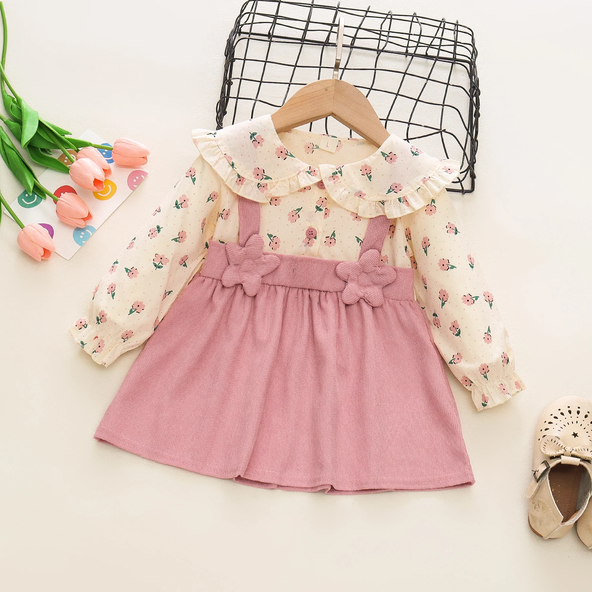 Newborn Girls Long Sleeve Dress Autumn, Girls Dress, Baby Girl Dress