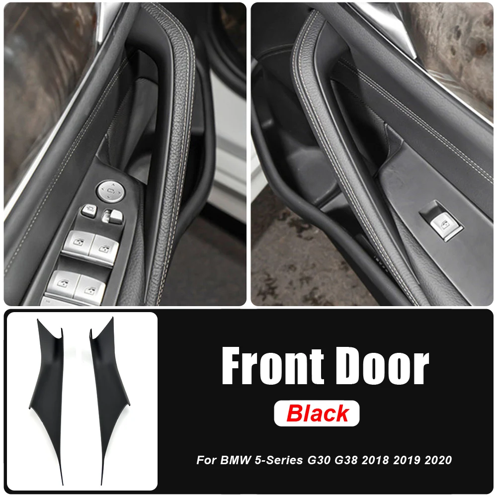 

Car Interior Door Panel Grab Handle Covers Carbon Fiber Armrest Protective Trim for BMW 5 Series G30 G38 2018-2021Car Styling