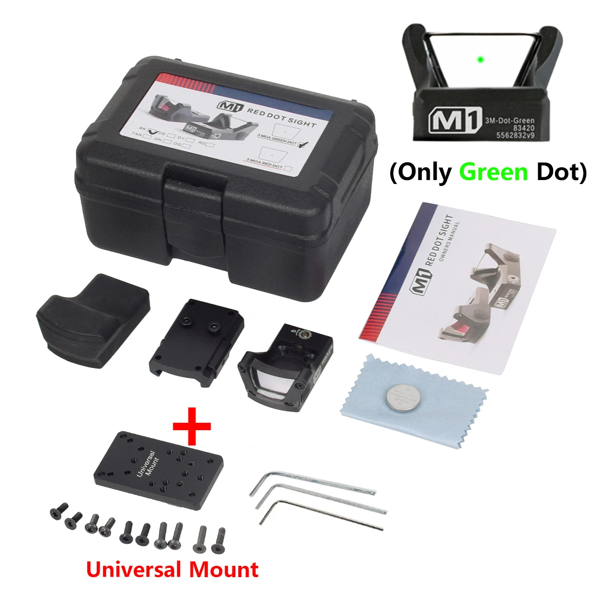 Red Green Dot Reflex Sight for Pistol Rifle Hunting