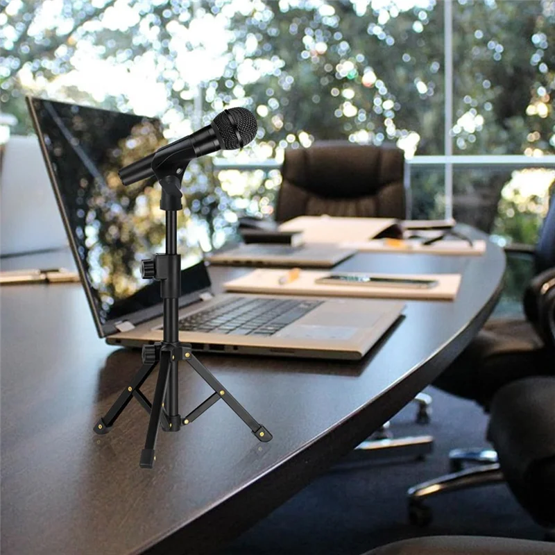 탁상용 마이크 스탠드, 대부분의 마이크-A74Z용 3/8인치 스레드가 있는 조정 가능한 데스크탑 마이크 스탠드