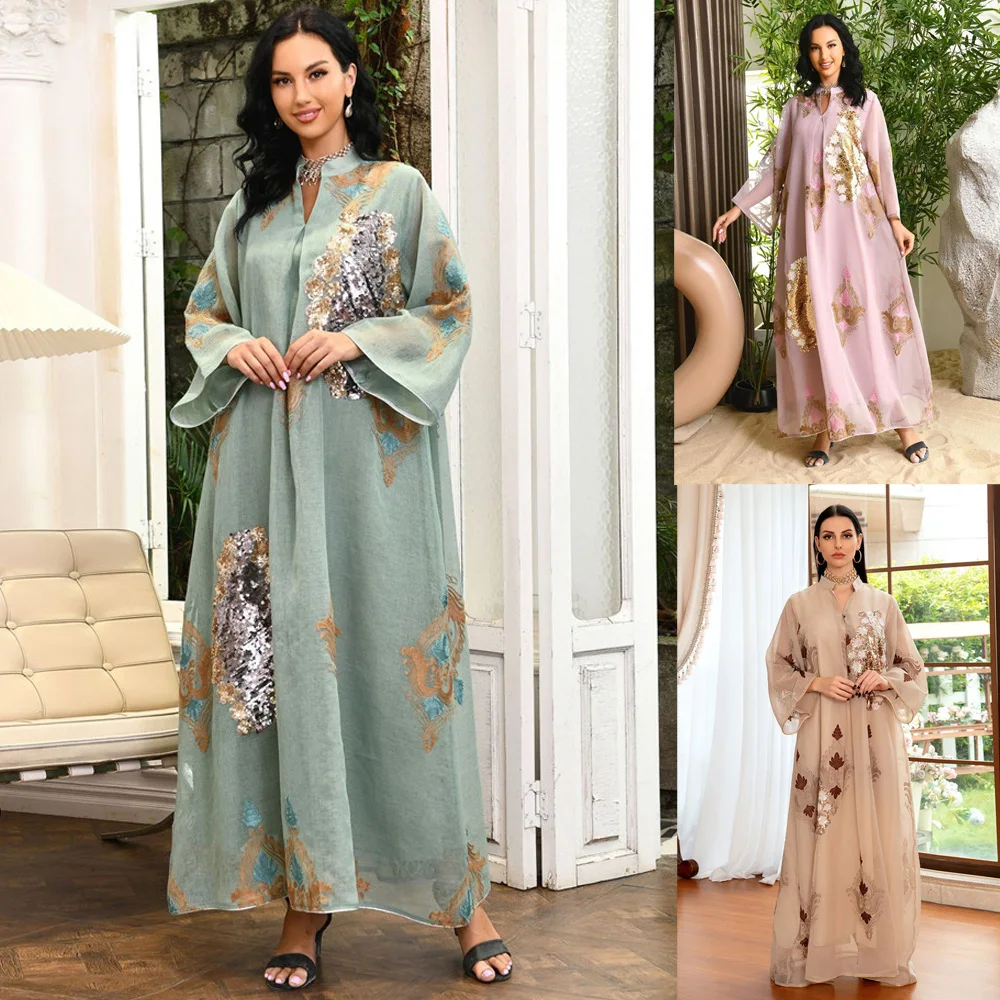 17 Color Options Abaya Dress For Women Arab Turkish Dubai Middle East