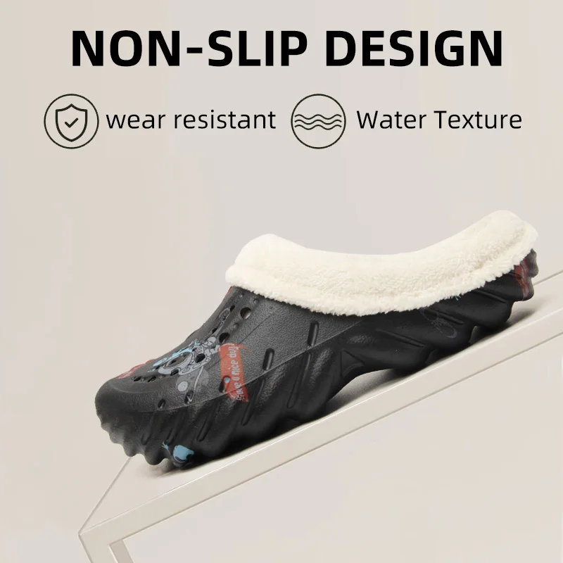 Eva thick soles with cotton wool shoes for ladies wear Baotou cotton slippers in autumn and winter