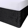 Wrap Valance Frame Cover With Around Elactic Belts and Three Sides Fabric (No Platform) Bed Skirt Crushed Velvet Divan Bed Base 5