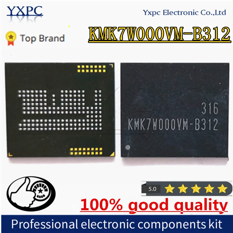 

KMK7W000VM-B312 KMK7W000VM B312 EMCP 8GB BGA162 8G Flash Memory IC Chipset with balls