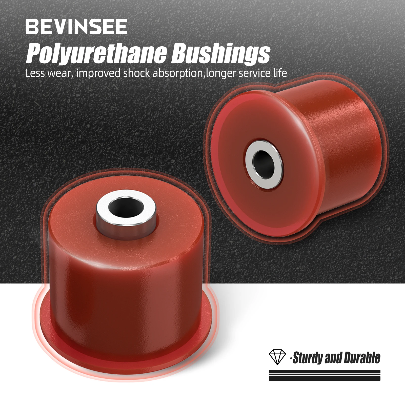 Differential Bushings BEVINSEE Polyurethane Differential Bushings For BMW E46, Z4 E85, X3 E83, Replace 33176770788 33176751808