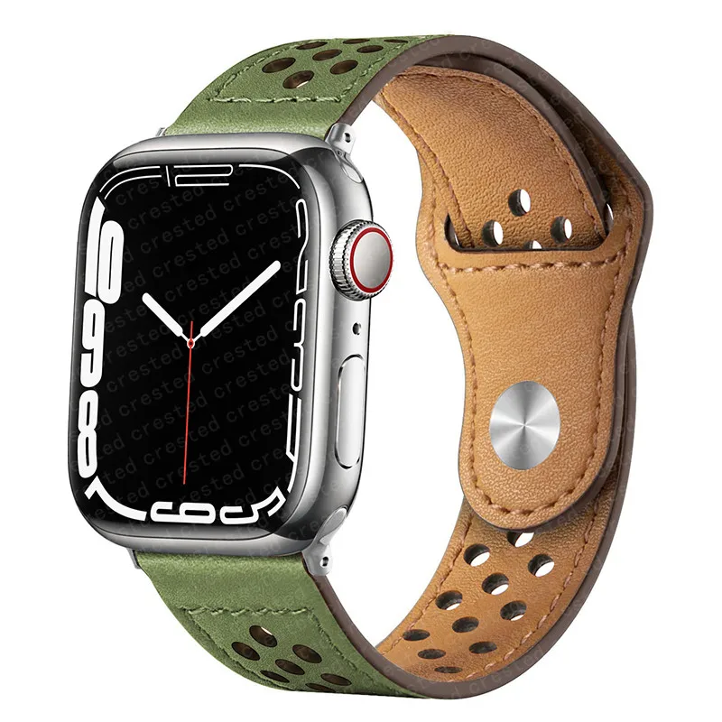 Leather strap For Apple watch band 44mm 40mm 45mm 41mm 42mm 38mm 49mm 44 45 mm bracelet iwatch series 7 se 6 5 4 3 Ultra 8 band