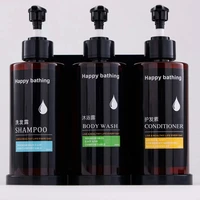 Hotel Shampoo and Shower Gel Separate Bottles Wall Mounted No Punching Hand Sanitizer Boxes Wall Mounted Manual Soap Dispensers 2