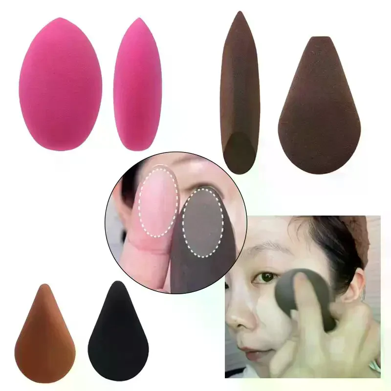 Spugne Dettagliate per il Trucco, Applicatori per Fondotinta in Polvere e Crema, Strumenti Cosmetici per Contorno e Illuminante
