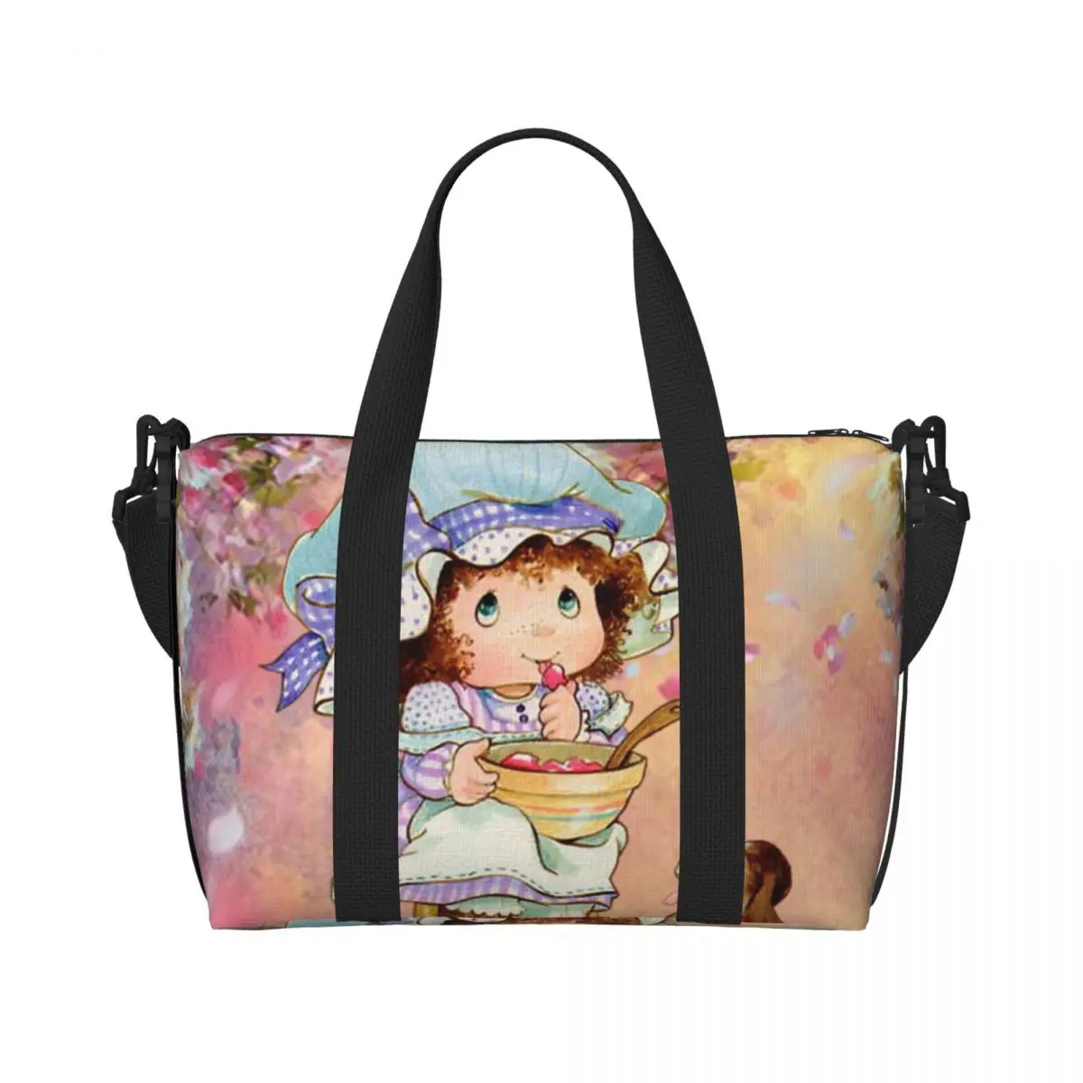 Large Cute Sarah Kay Tote Bag Women Cartoon Shoulder Shopping Beach Gym Travel Bag