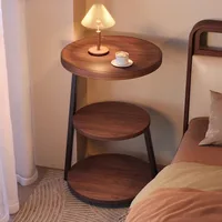 Table de chevet moderne en bois, meuble de chambre à coucher, 2 tiroirs, rangement, espace de charge USB, meuble de chambre à coucher gain de place 1