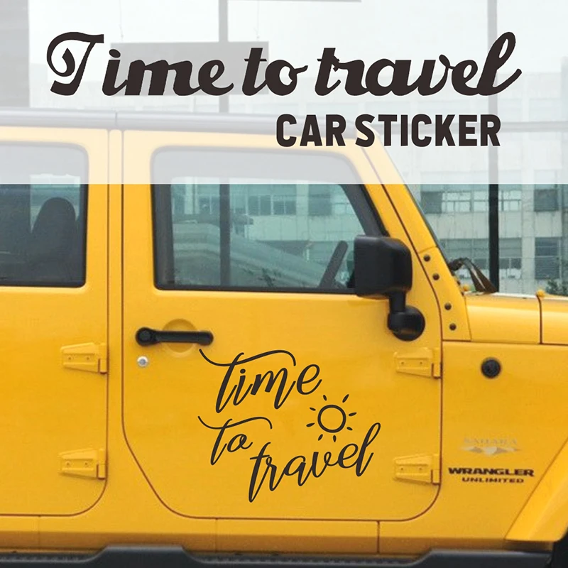 

Time To Travel Bumper Door Side Body Car Sticker Car Camper Motorhome Caravan Explore Adventure Decal Vinyl