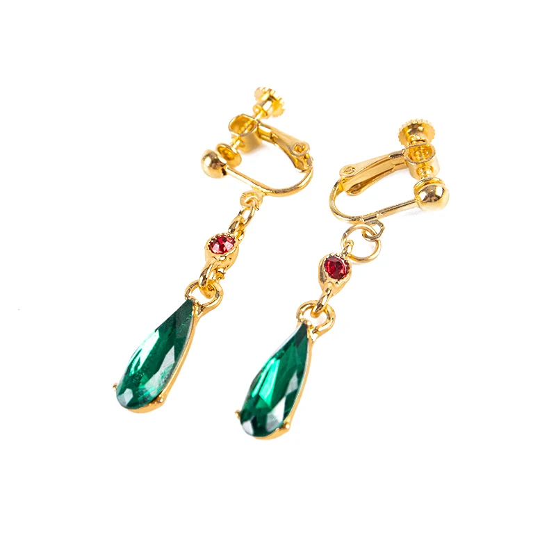 Howl's Ohrringe, Howls Miing Castle Anime inspiriert Cosplay Ohrringe, Grün Rot Glasperlen Stahlhaken, Anime Manga Fans Geschenk Schmuck