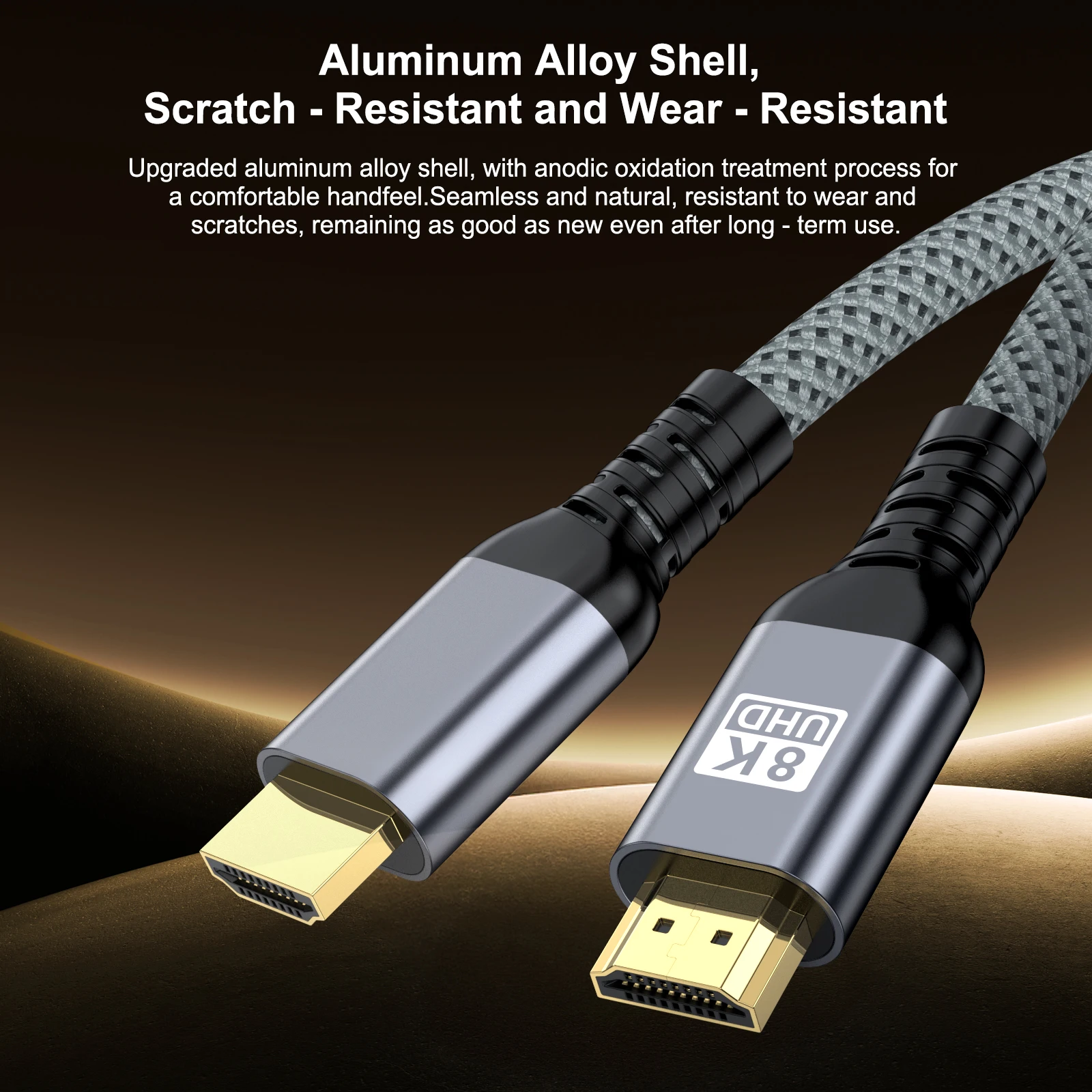 Ultra High-Speed 8K HDMI Braided Cable with HDR Support - Available in Multiple Lengths