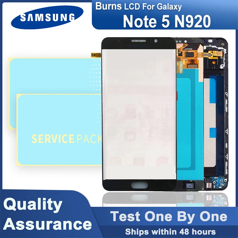 

Burns 5.7" Original LCD Display for Samsung Galaxy Note 5 N920 LCD Screen Touch Digitizer Assembly For Galaxy Note5 LCD Display
