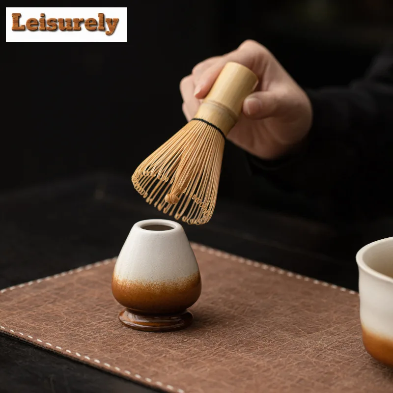 Japanese Kiln Change Matcha Tea Set Safe Bamboo Whisk Teaspoon Tea Sets Indoor Beverage Shop Tea-making Tools Accessories Gifts