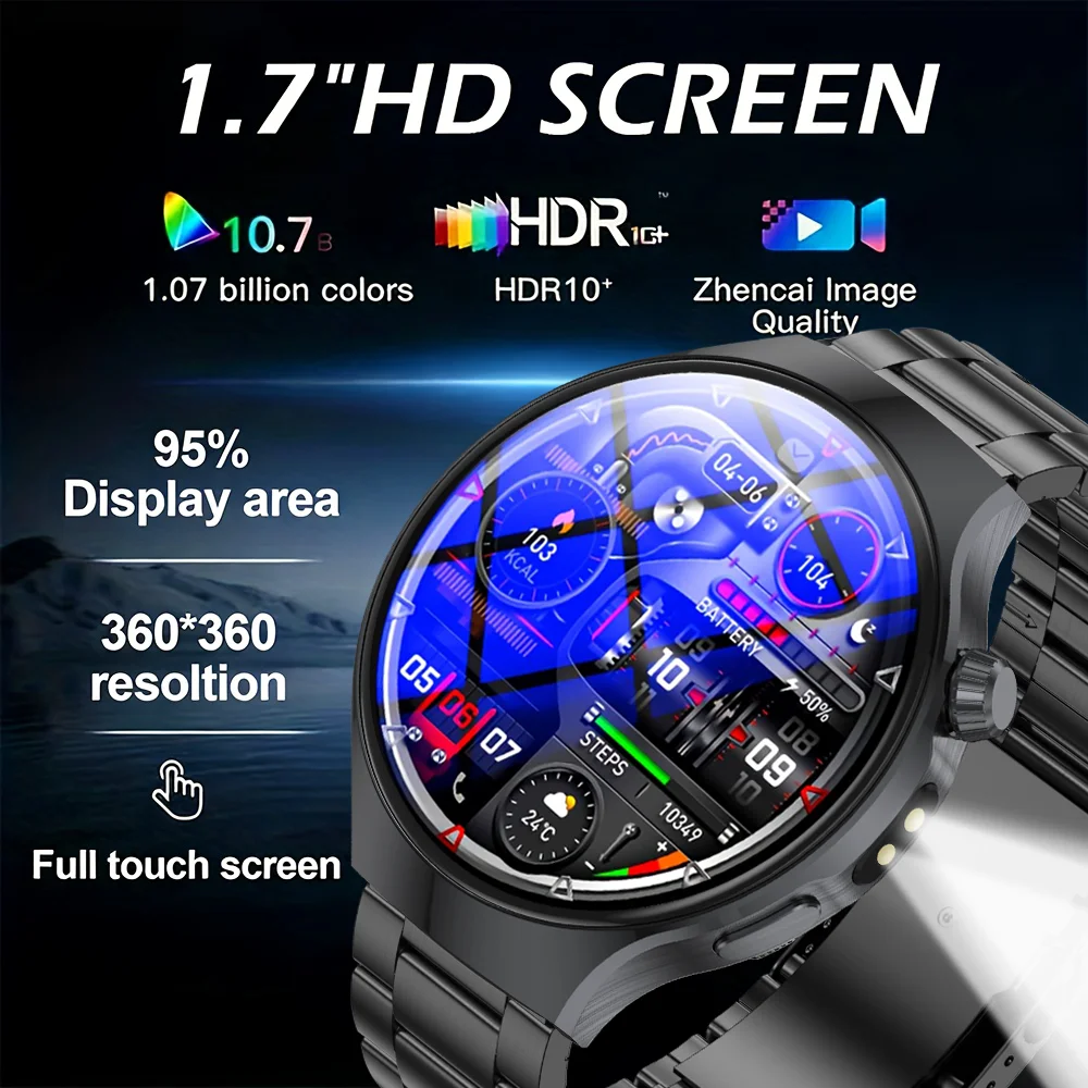 2026 New Military Smart Watch 1000Mah Battery Fitness Tracking 10ATM Waterproof Tactics Sport Flashlight call Bracelet For Men 2