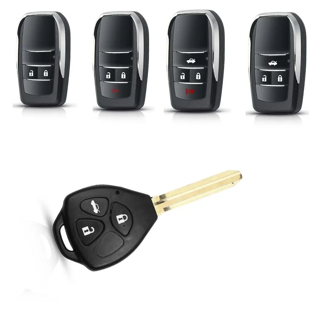 Remote Key Case Car Key Shell Automotive Key Key Fob Cover For Toyota| Yaris|For Camry Rav4