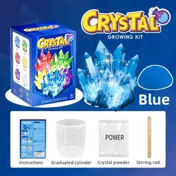 Multicolor DIY Crystal Growing Science Kit - Educational STEM Toy (Blue 1pc)