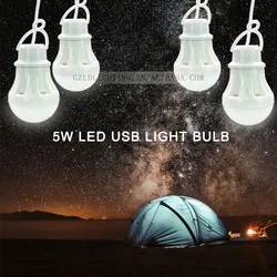 Lanterne de camping portable, mini ampoule LED, lampe de livre d'alimentation USB, lecture, étudiant, lampe de table d'étude, super lumineux, 5V, 1 pièce, 2 pièces, 5 pièces