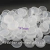 100/300/500pcs 45mm Clear Pudding PE Lids Milk Glass Bottle Universal Caps for Yogurt, Milk, Jam, Jellies, Honey, Spices Mousse 3