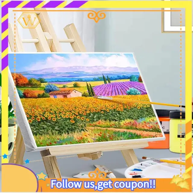 Latest-6Pcs 16 Inch Wood Easels,Easel Stand For Painting Canvases,Tabletop Display Easel,Painting Easel, Kids Student Easels Dur 6