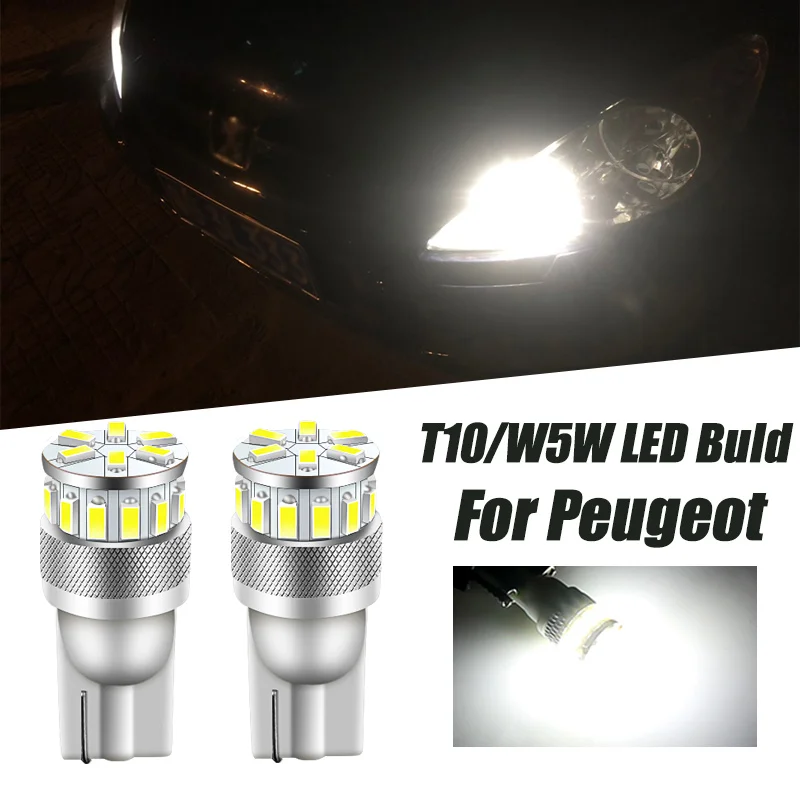 2X W5W T10 Canbus Ha Condotto La Luce Di Parcheggio Lampada Per Peugeot 1007 107 206 207 307 4007 4008 407 508 607 807 Bipper Tepee Expert Partner