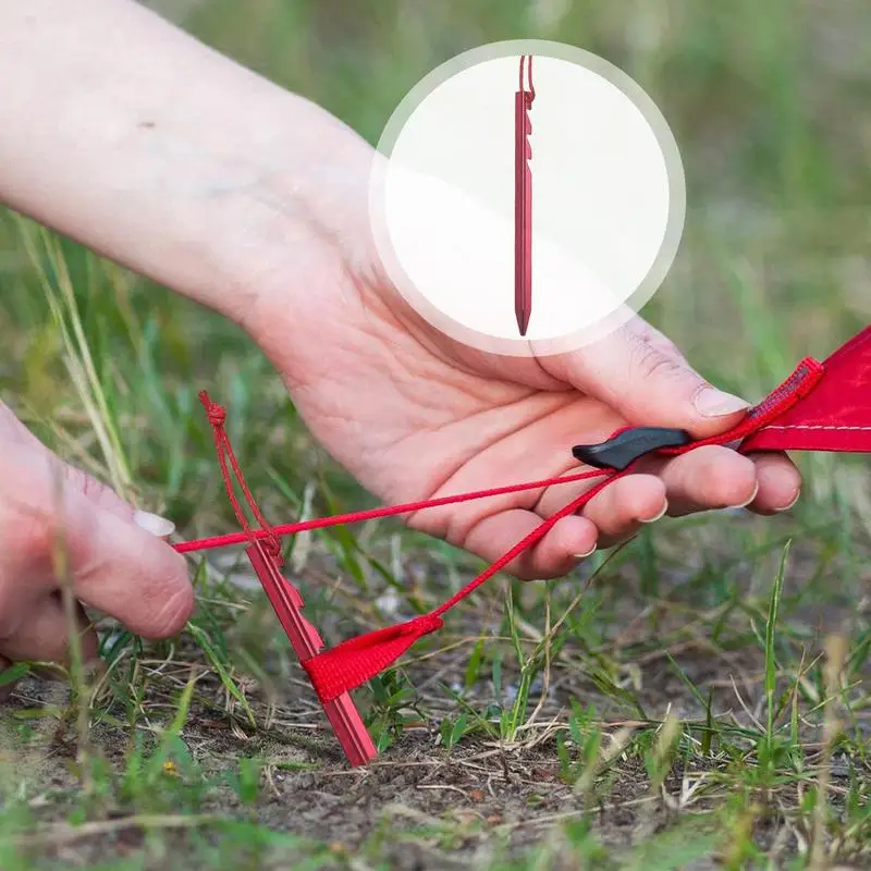 Heavy Duty Tent Stakes Non-Rust Tri-Angled Peg Design Tent Stakes Lightweight And Portable Tent Accessories For Camping Hiking