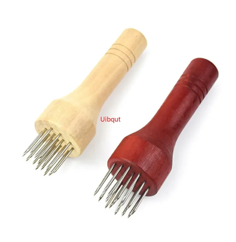 Stainless Steel Meat Needles Pounders Wooden Handle Profession Meat Tenderizer Needle Beef Tender Steak Kitchen Tools meat tenderizer